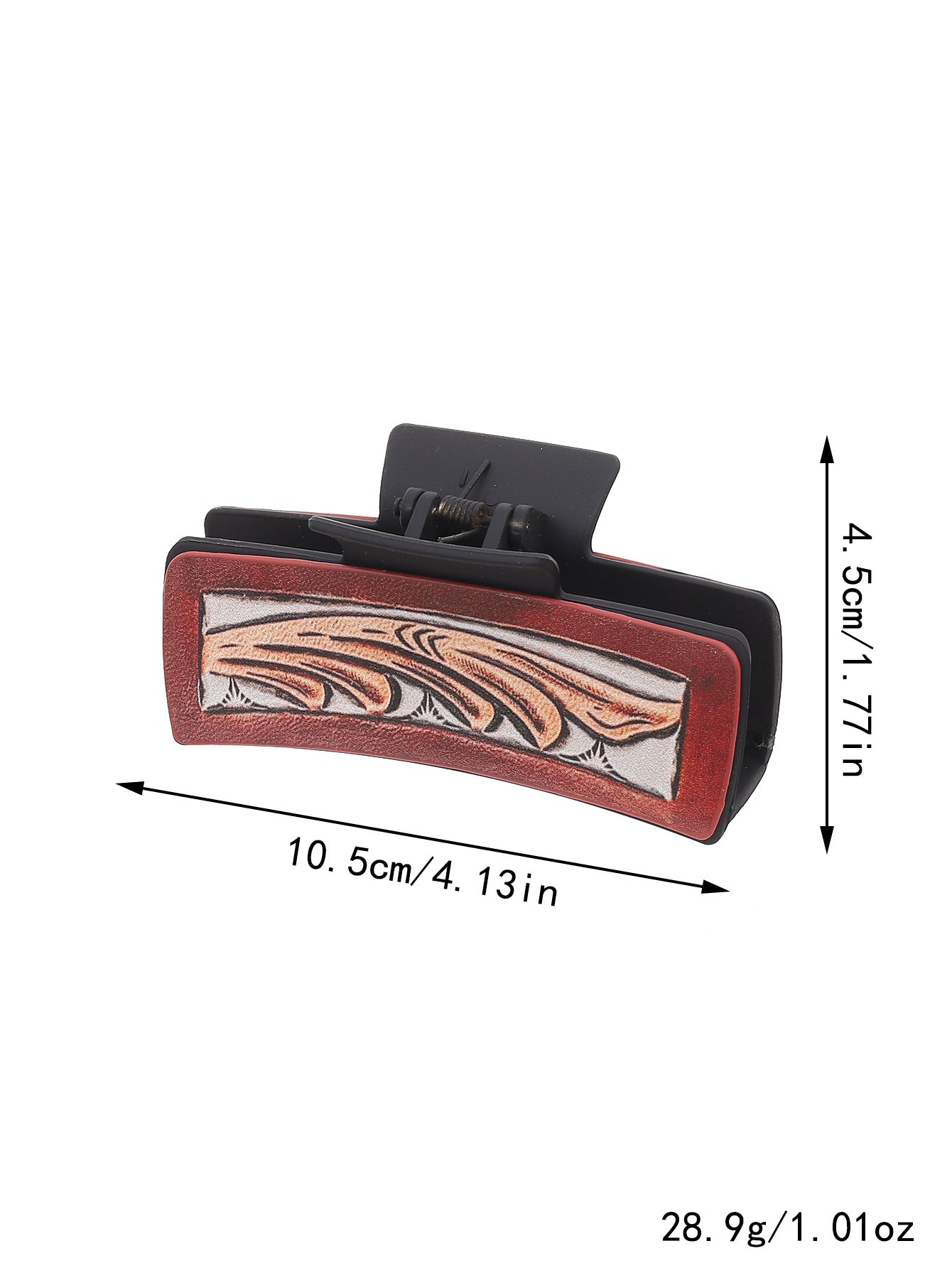 Wholesale western cowboy horsehair leather hair clip shark clip
